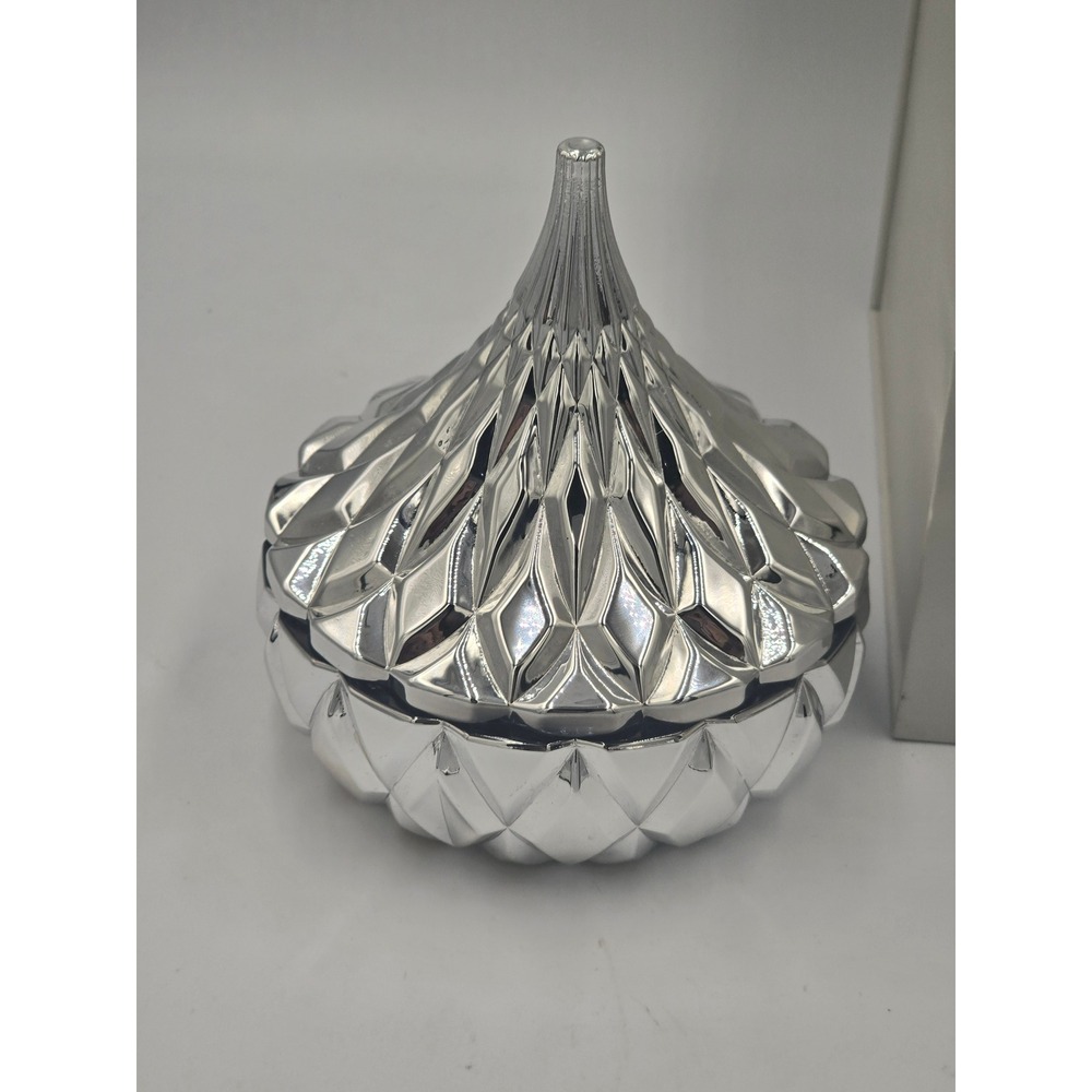 Godinger Hershey's Kisses Silver Electroplated Glass Candy Dish New In Box